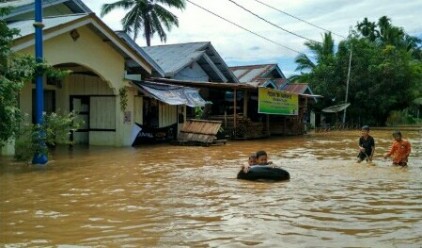 Air Sungai Kuantan Masih Naik 5-10 Centimeter di Bagian Hilir