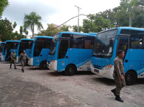 10 Unit Bus Hibah Kemenhub Tiba di Pekanbaru