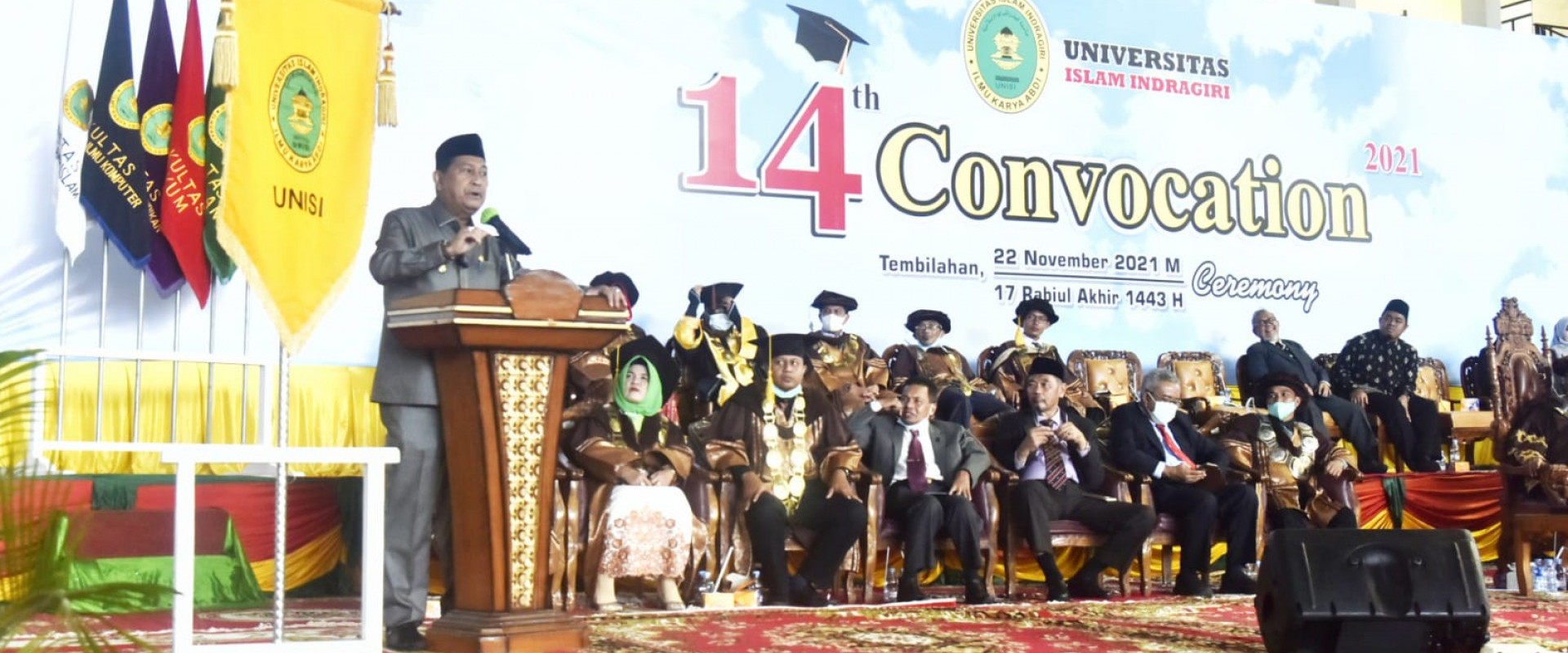 Wabup Inhil H.Syamsudin Uti Hadiri Convocation ke-14 UNISI Tahun 2021