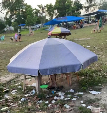 Bikin Resah, Tenda Ceper di Stadion Utama Riau Akhirnya Dibongkar Paksa 