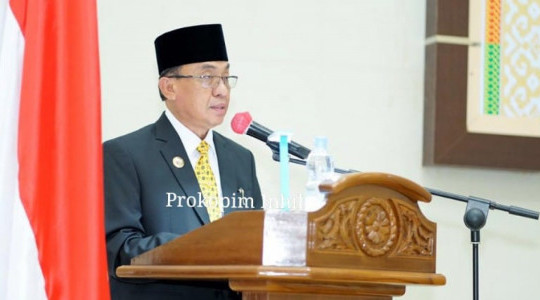 Bupati Inhil Ikuti Rapat Paripurna Ke-4 Masa Persidangan I Tahun Sidang 2021 DPRD Inhil