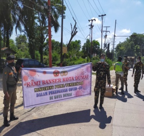 Peduli Covid-19, Banser Bagikan Masker Dan Facesheild Gratis Di Kota Dumai