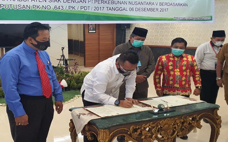 Pemkab Siak-PTPN V Sepakati Pengembalian Dana Rp33,2 M