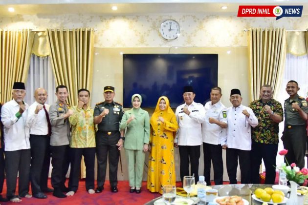 Ketua DPRD Bersama Bupati Inhil Sambut Kunjungan Danrem ke Tembilahan