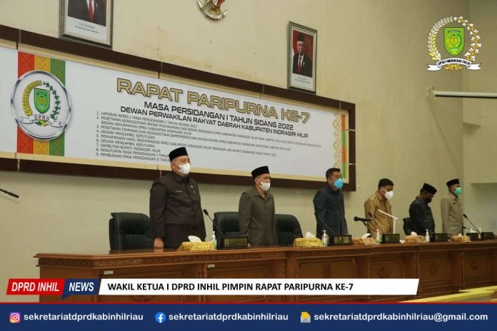 Wakil Ketua DPRD Inhil Pimpin Rapat Paripurna dengan 3 Agenda
