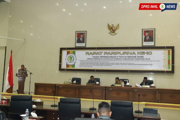 Rapat Paripurna DPRD Inhil, Bupati Sampaikan Jawaban Fraksi