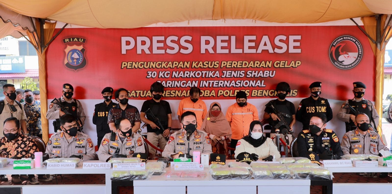 Dari Hasil Tangkapan 39 Kg Shabu Polres Bengkalis, Kapolda : Kejar Sampai Bandarnya