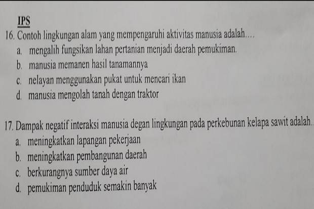 Ada Kampanye Negatif Sawit di Soal Ujian SD di Kampar, Formasi Protes 