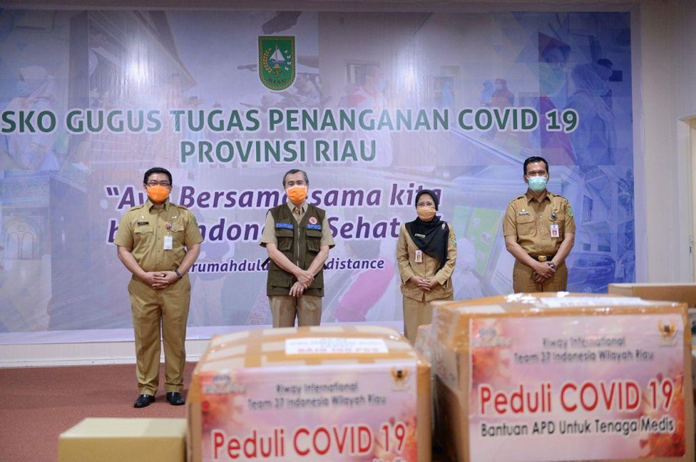 Pemprov Riau Kembali Terima Bantuan APD dari Berbagai Pihak