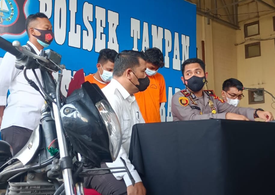 Dua Pelaku Curanmor di Kos-Kosan Diringkus Polsek Tampan