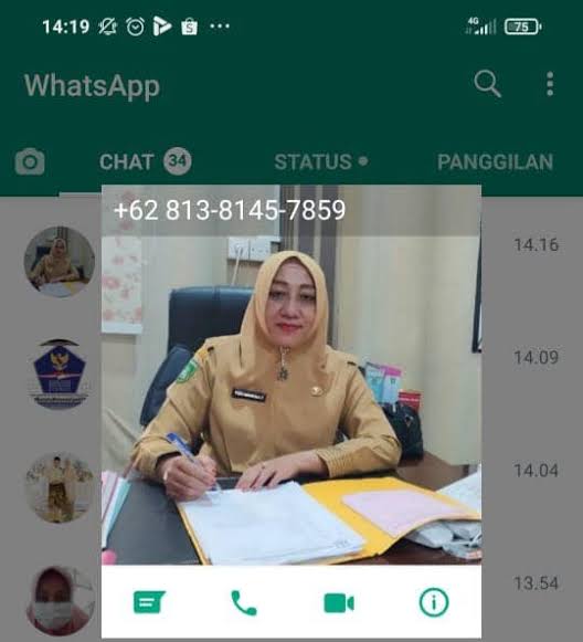Nama Kadisdikbud Dumai Dicatut Untuk Penipuan Via WhatsApp