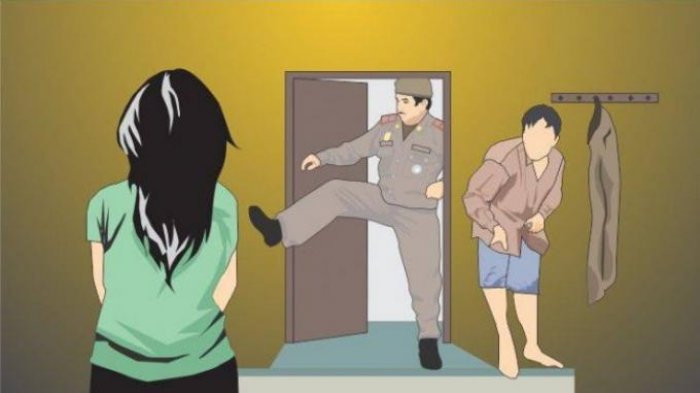 Tak Berbusana Lengkap, Pak Guru dan Murid Digerebek warga