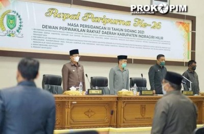 Bupati Inhil Bersama Pimpinan DPRD Tandatangani Dua Ranperda