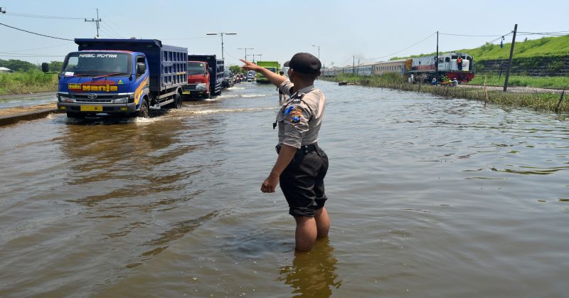 Pasca banjir, Lalu Lintas di Jalan Lintas Timur Kembali Normal