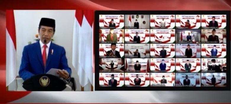 Jokowi Pimpin Upacara Peringatan Hari Lahir Pancasila Secara Virtual
