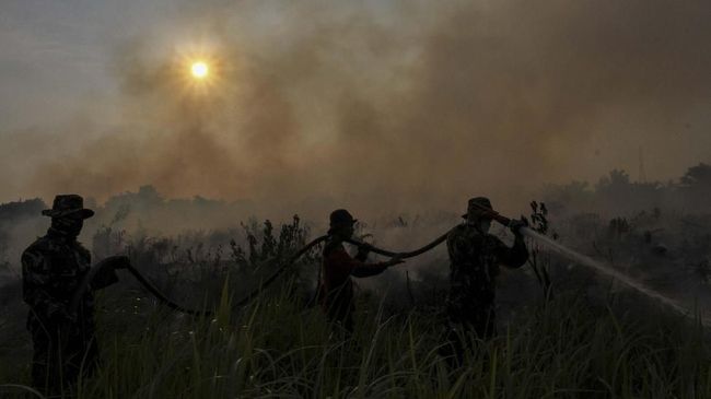 Usai Diguyur Hujan, Siak Masih Tertutup Kabut Asap