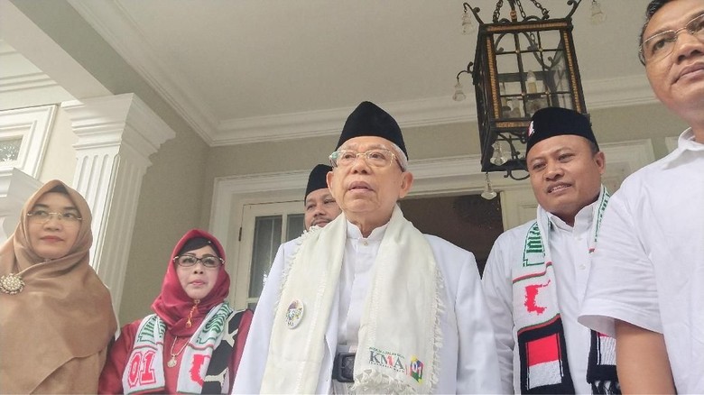 Maruf Amin soal Pidato AHY: Terima Kasih di Tengah, Nanti Ikut 01