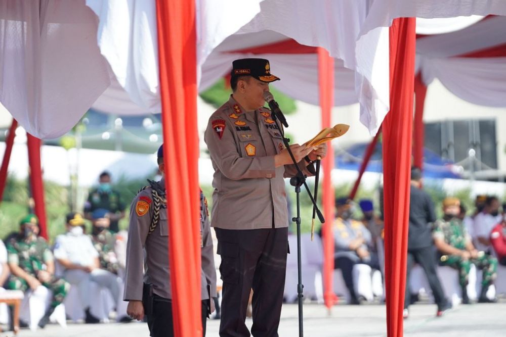 Pimpin Apel Gelar Pasukan Idul Fitri, Kapolda Riau: Tidak Ada Penyekatan Mudik 