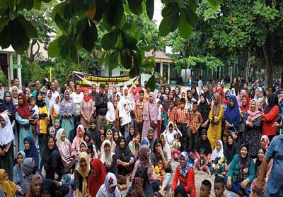 Tolak Rencana Pemko Pekanbaru Jadikan Bangunan SD Pasar, Ratusan Orang Tua Murid Protes
