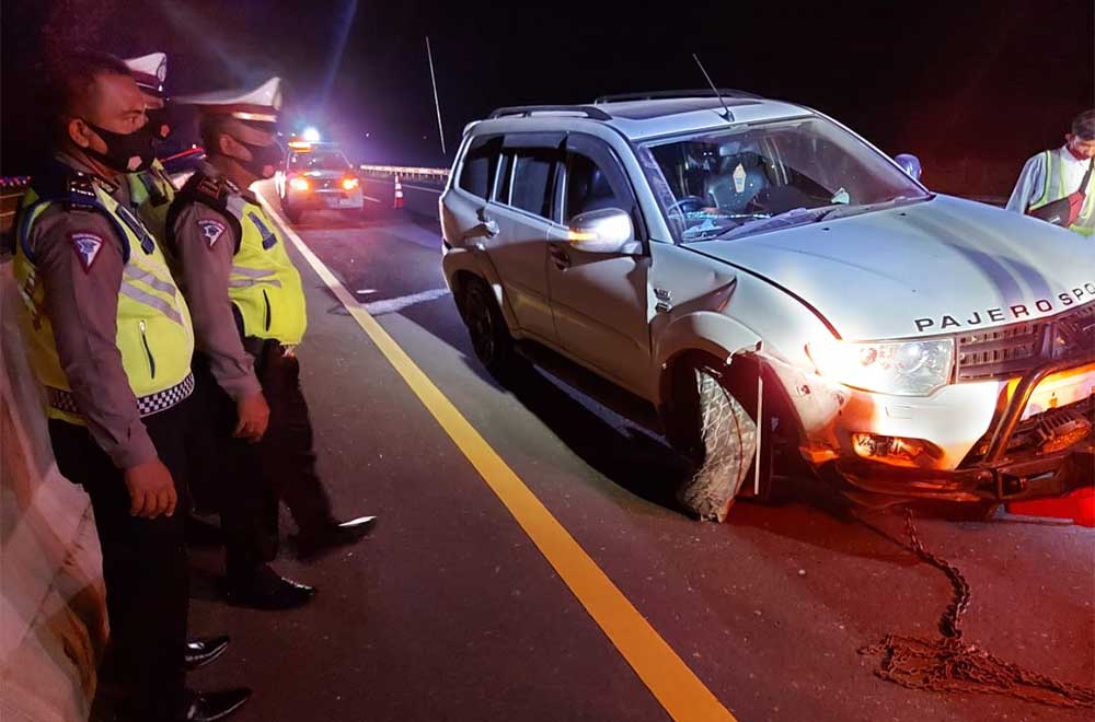Selang Beberapa Jam, Kecelakaan Kembali Terjadi di Tol Permai, Sopir L-300 Pick Up Terluka