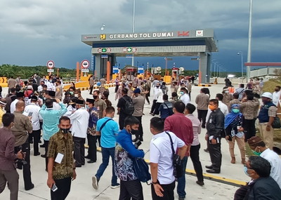 Jelang Peresmian Tol Permai, Lokasi Langit Kota Dumai Mulai GelapÂ 