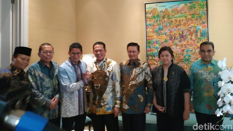 Pimpinan MPR Temui Sandiaga Undang ke Pelantikan Jokowi