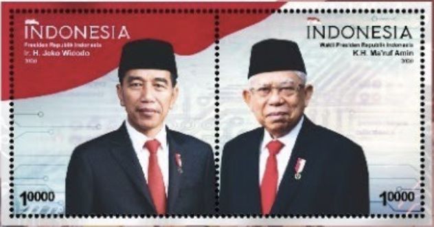 Kominfo Luncurkan Prangko Bergambar Jokowi-Maruf Amin