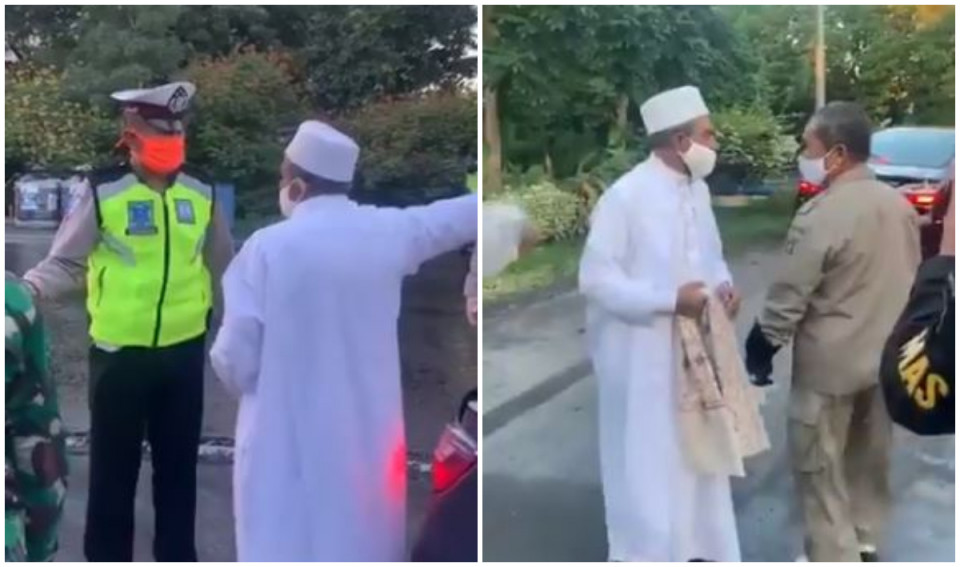 Viral, Habib Umar Ngamuk Dihentikan Petugas PSBB