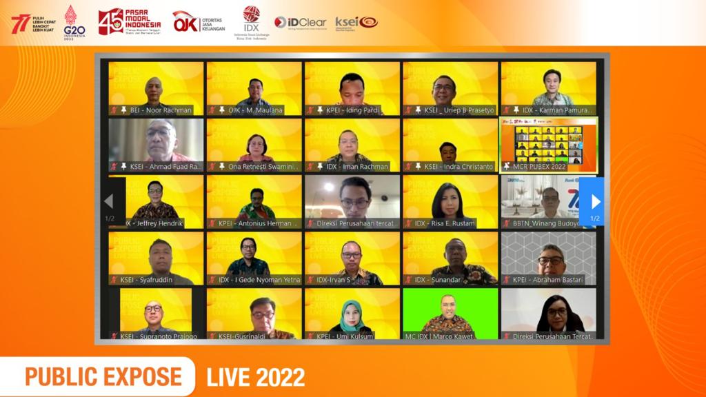 Pubex Expose Live 2022, 54 Perusahaan Ikut Berpartisipasi