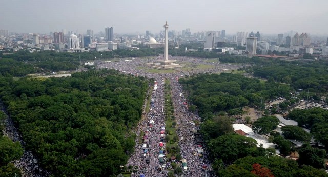 Hari Ini Digelar Aksi Reuni 212, Kawasan Monas Mulai Padat