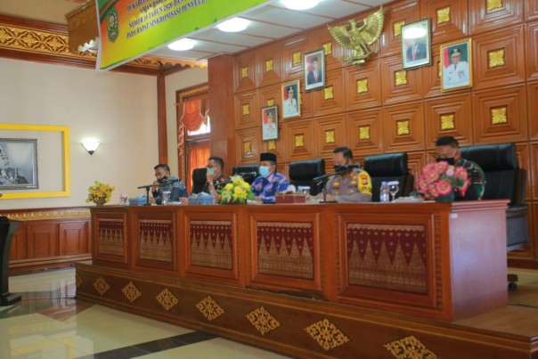 Bupati Siak Pimpin Rakor Penegakan Hukum Protokol Kesehatan