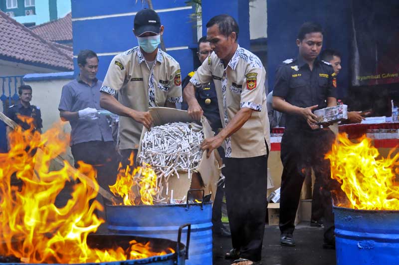 Rokok Ilegal Dimusnahkan, Kerugian Negara Capai Rp 3 M