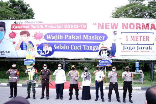 Siak Luncurkan Kawasan Tertib Protokol Covid-19 era New Normal 
