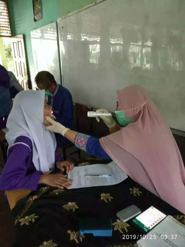 Siswa SMPN 18 Ikuti Penjaringan Kesehatan Puskesmas Senapelan