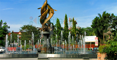 Dinas PUPR Perbaiki Mesin Air Mancur Tugu Selais