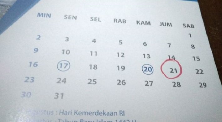 21 Agustus Jadi Cuti Bersama Libur Tahun Baru Hijriah
