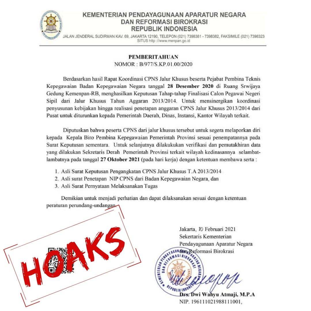 Tak Ada Jalur Khusus, KemenPANRB Tegaskan CPNS Harus Ikut Seleksi